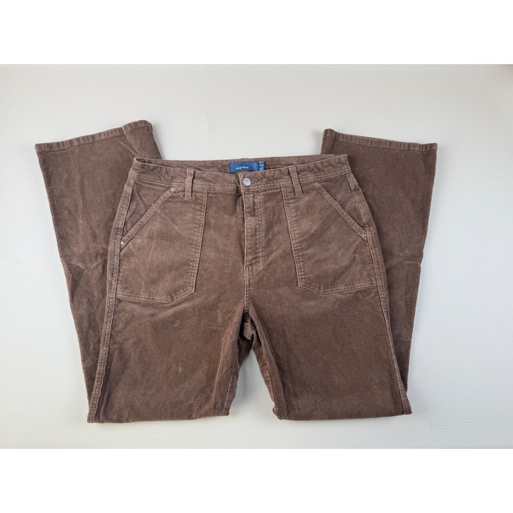 Retro Brown Corduroy Straight Leg Patch Pocket Pants Size 17/18‎ Indigo Rising